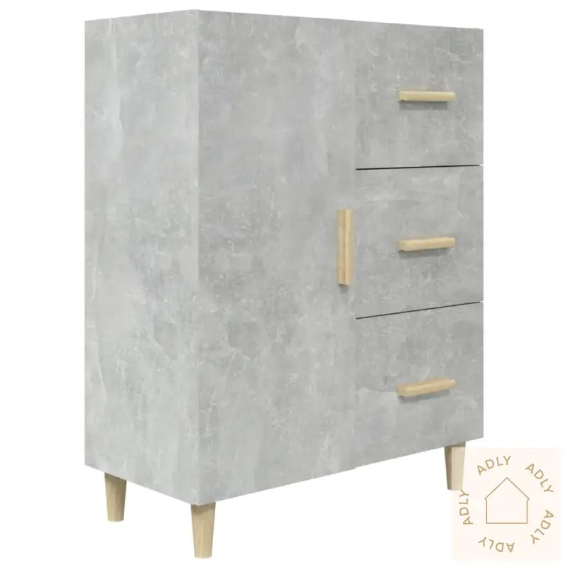 Skjenk Betonggrå 69,5X34X90 Cm Konstruert Tre