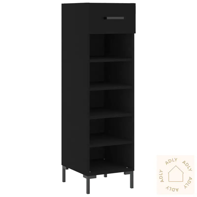 Skohylle Svart 30X35X105 Cm Konstruert Tre