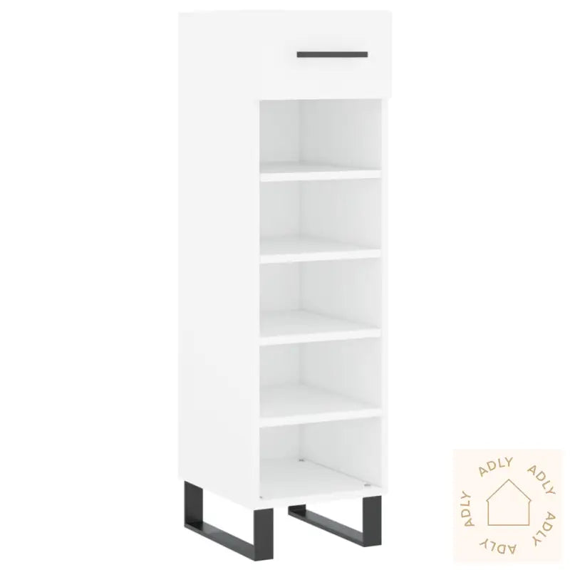 Skohylle Hvit 30X35X105 Cm Konstruert Tre