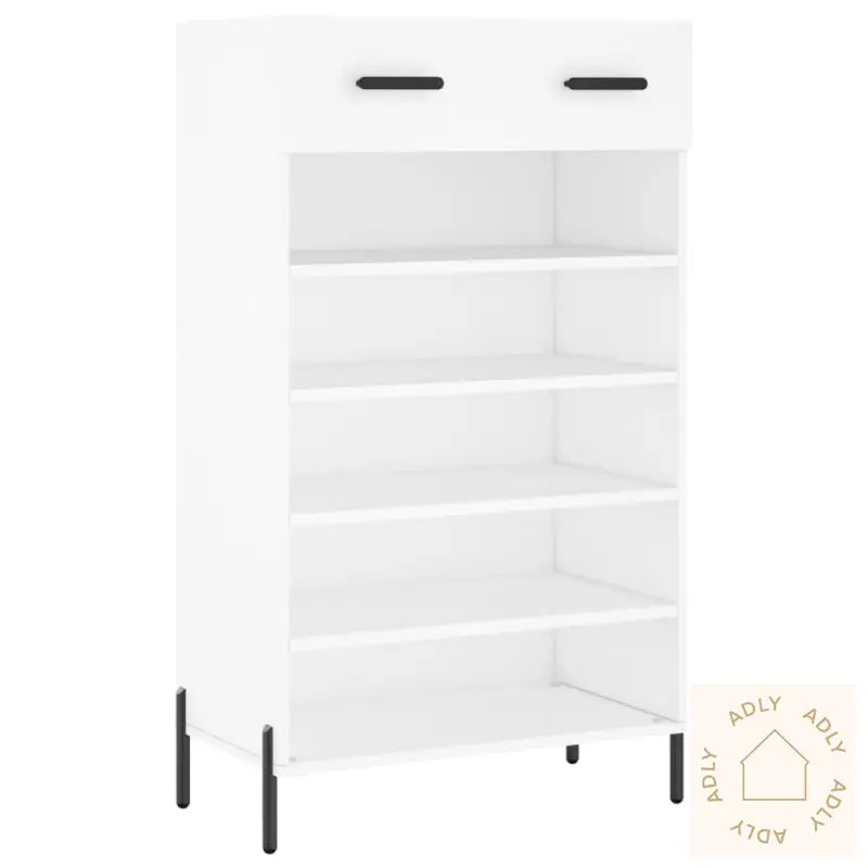 Skohylle Hvit 60X35X105 Cm Konstruert Tre