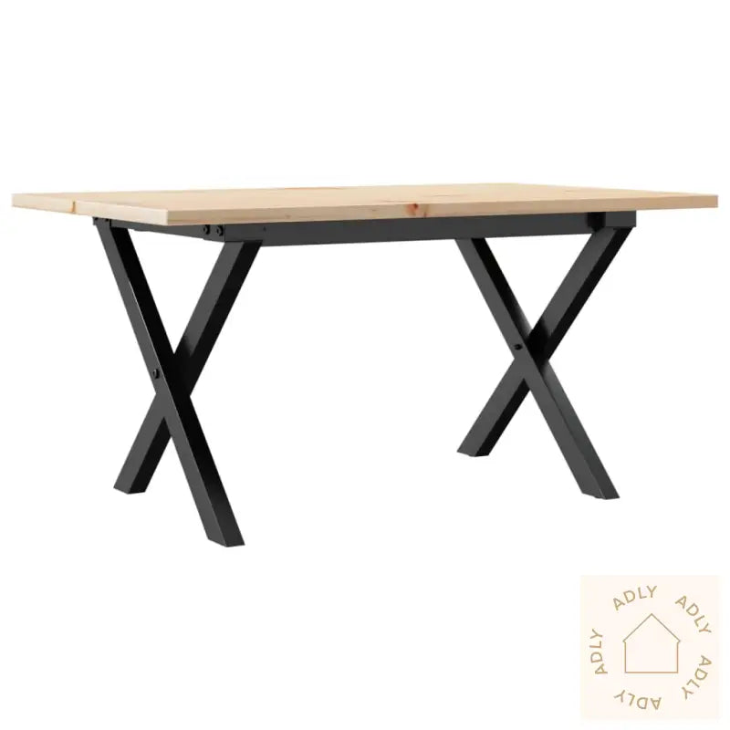 Salongbord X-Ramme 80X50X40 Cm Heltre Furu Og Stål