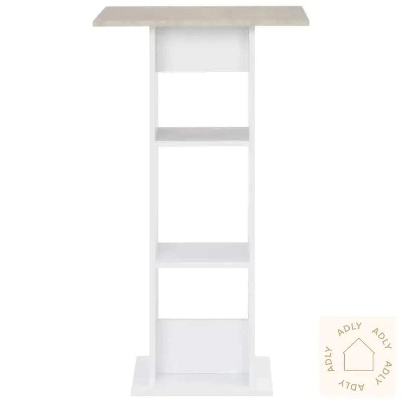 Barbord Hvit Og Betong 60X60X110 Cm