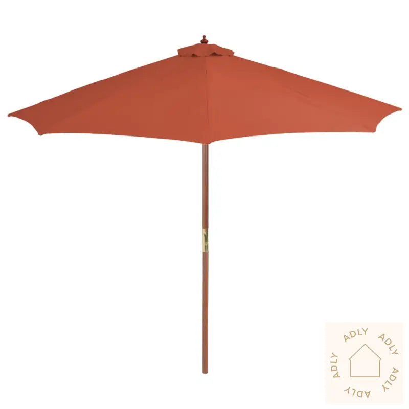 Parasoll Med Trestang 300 Cm Terrakotta