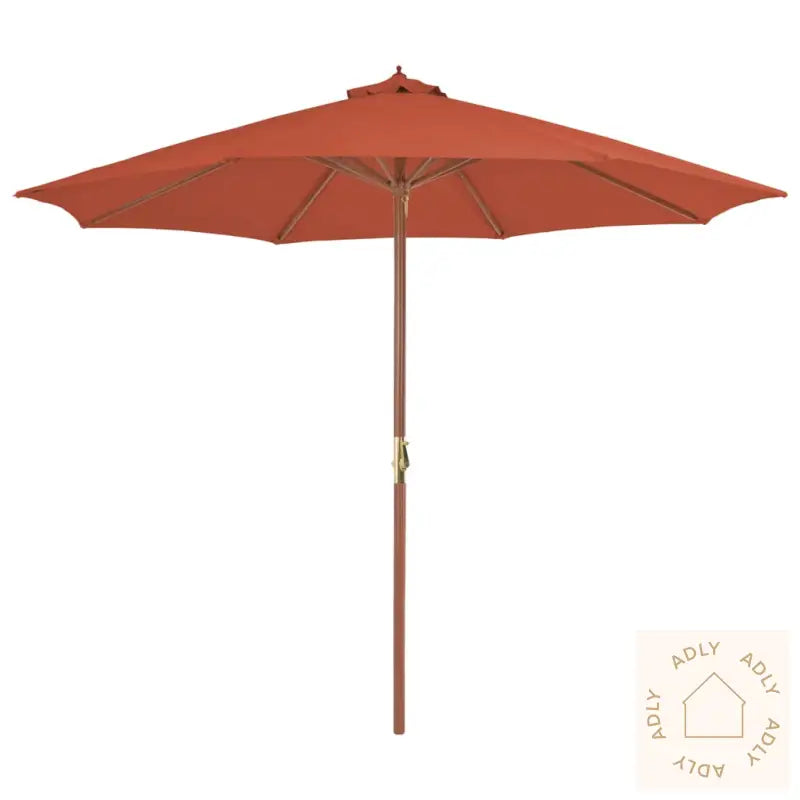 Parasoll Med Trestang 300 Cm Terrakotta