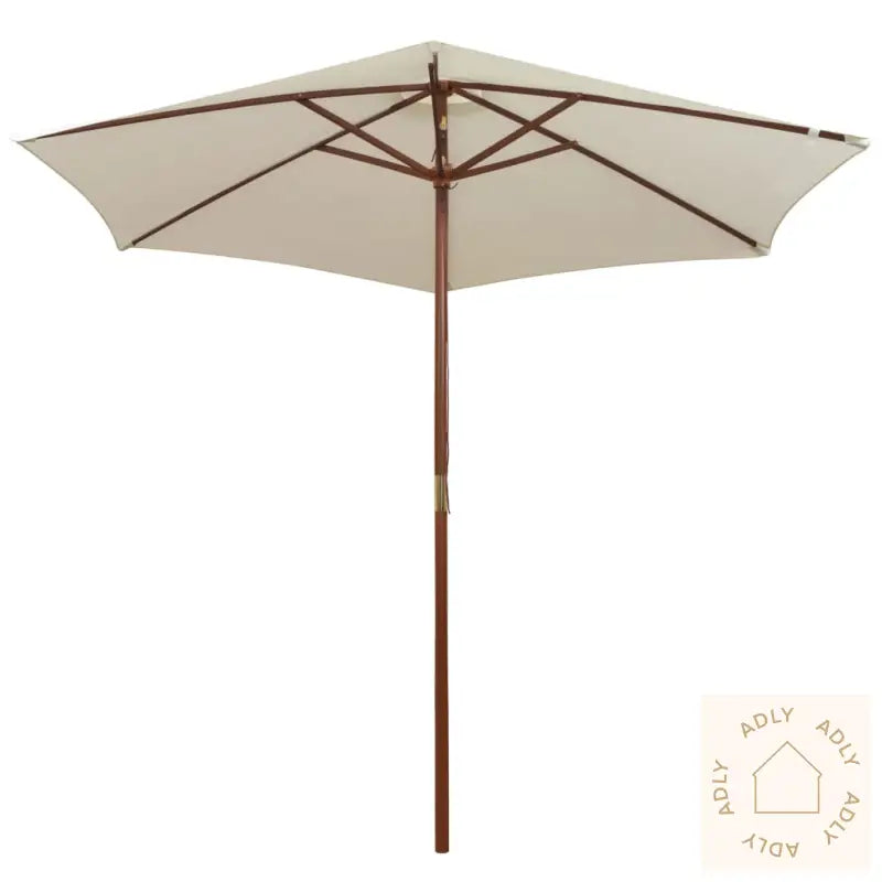 Parasoll 270X270 Cm Trestang Kremhvit