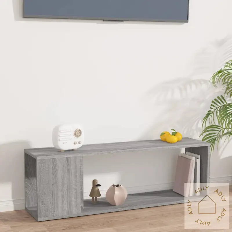 Tv-Benk Grå Sonoma 100X24X32 Cm Konstruert Tre