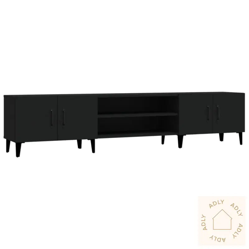 Tv-Benk Svart 180X31,5X40 Cm Konstruert Tre