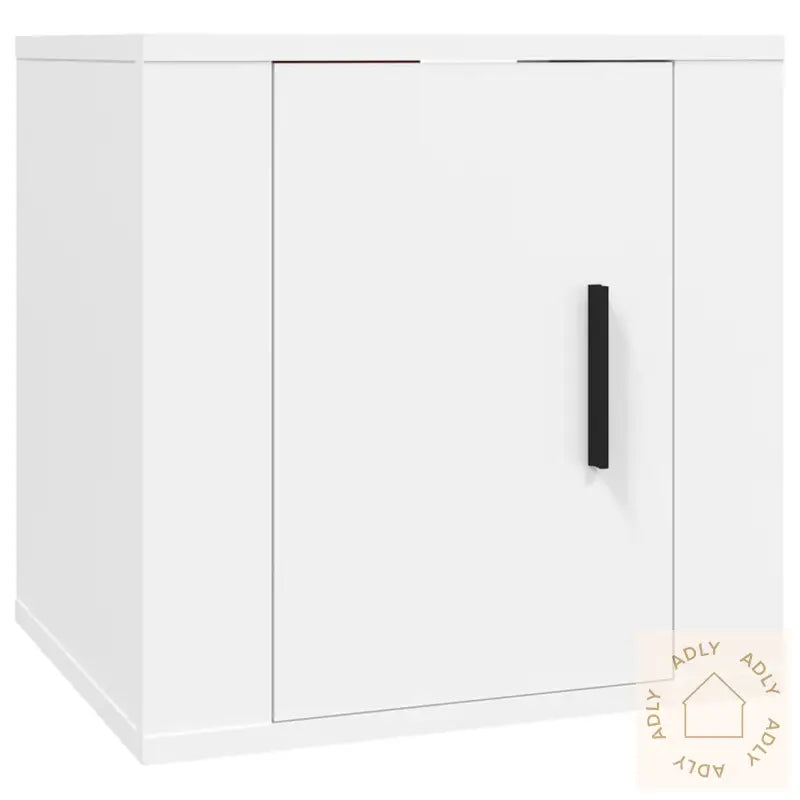 Vegghengt Tv-Benk Hvit 40X34,5X40 Cm