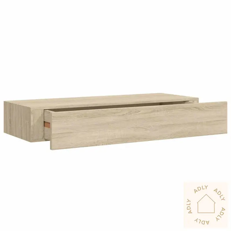 Veggmontert Skuffehylle Eik 60X23,5X10 Cm Mdf