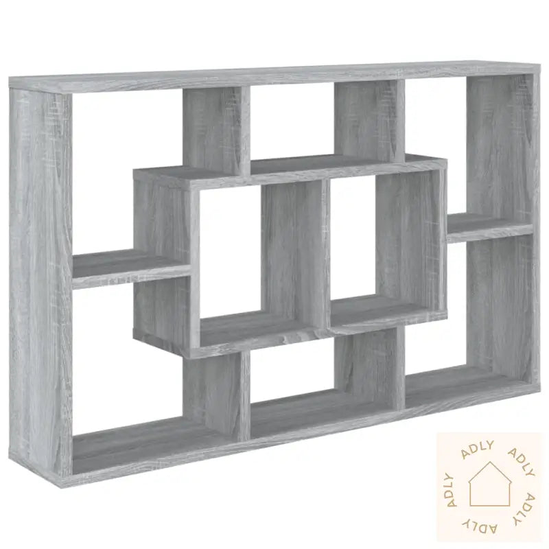 Vegghylle Grå Sonoma 85X16X52,5 Cm Konstruert Tre