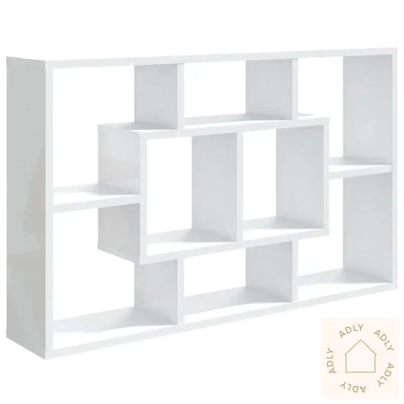 Vegghylle Høyglans Hvit 85X16X52,5 Cm Konstruert Tre