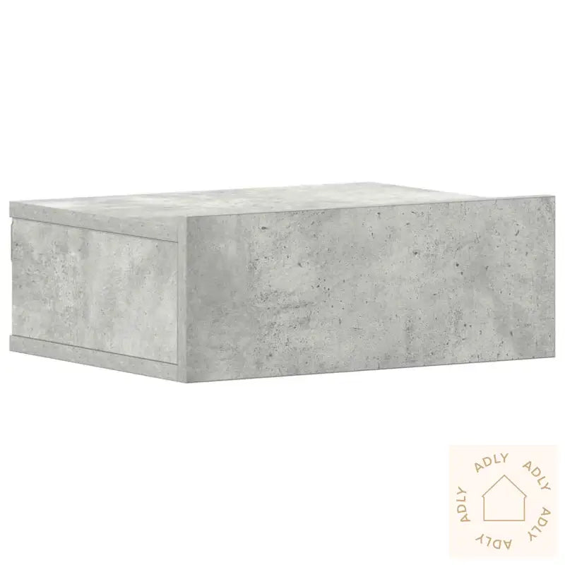 Flytende Nattbord Betonggrå 40X30X15 Cm Konstruert Tre