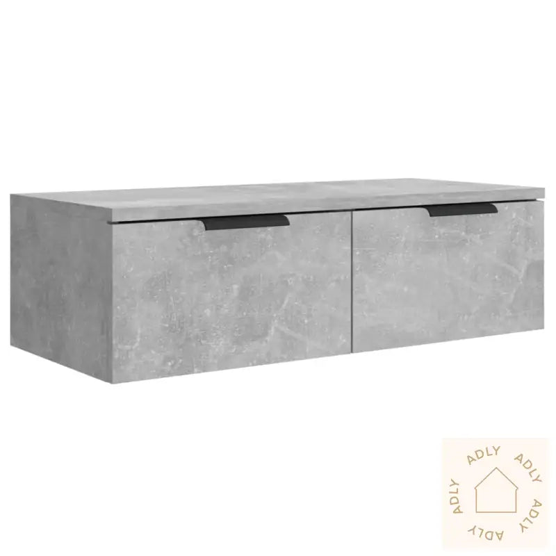 Veggskap Betonggrå 68X30X20 Cm Konstruert Tre
