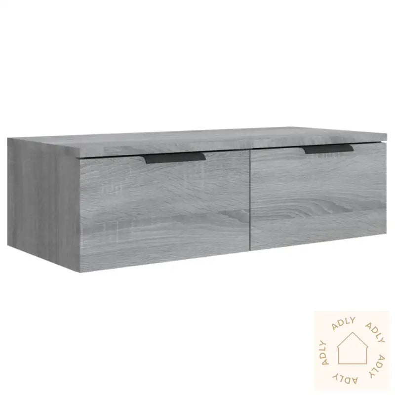 Veggskap Grå Sonoma 68X30X20 Cm Konstruert Tre