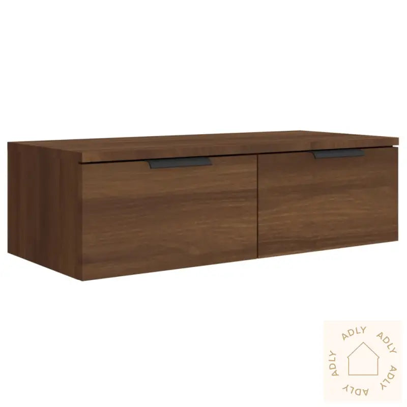 Veggskap Brun Eik 68X30X20 Cm Konstruert Tre