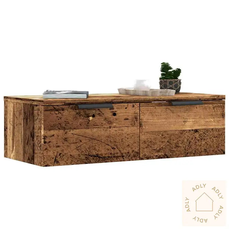 Veggskap Gammelt Tre 68X30X20 Cm Konstruert Tre