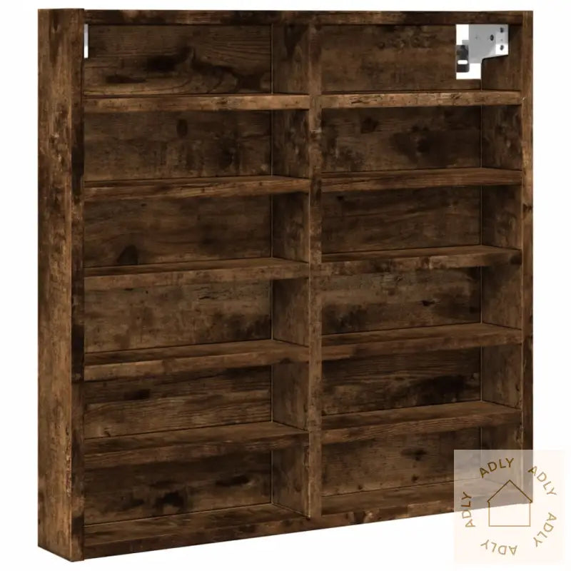 Hyller Røkt Eik 60X8,5X58 Cm Konstruert Tre