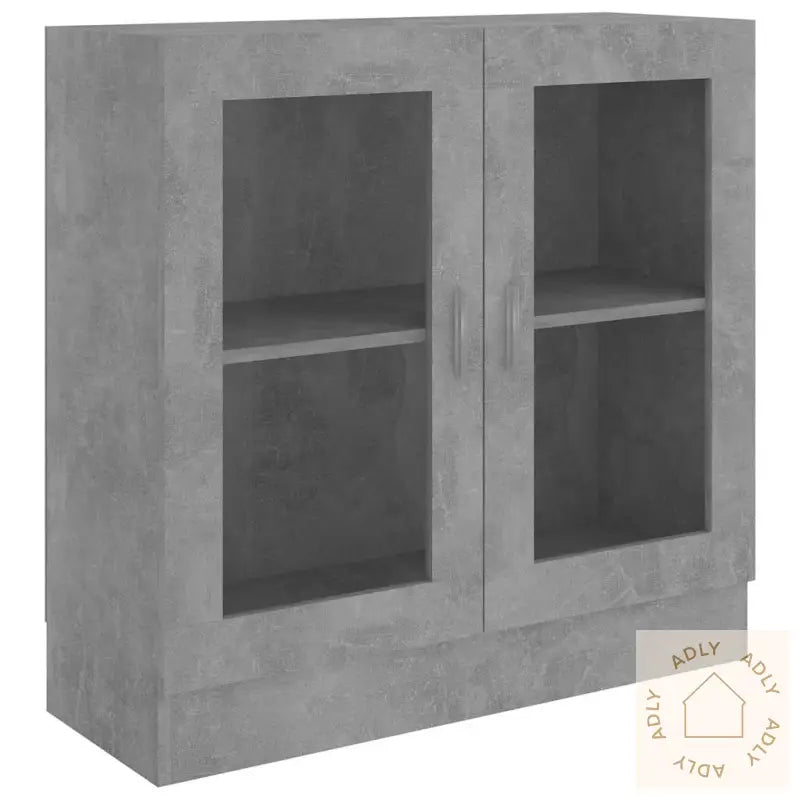 Vitrine Betonggrå 82,5X30,5X80 Cm Konstruert Tre