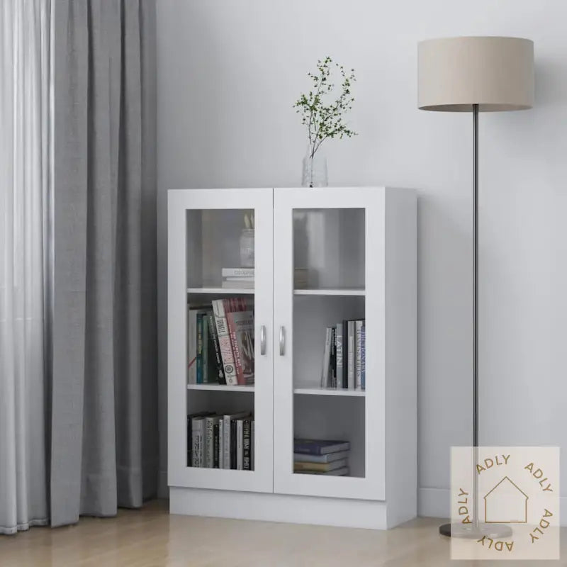 Vitrine Hvit 82,5X30,5X115 Cm Konstruert Tre