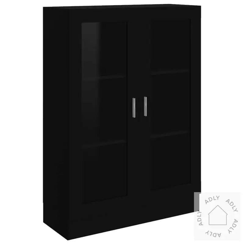 Vitrine Svart 82,5X30,5X115 Cm Konstruert Tre