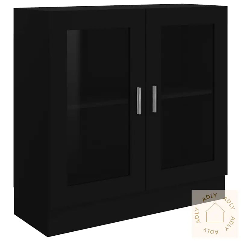 Vitrine Svart 82,5X30,5X80 Cm Konstruert Tre