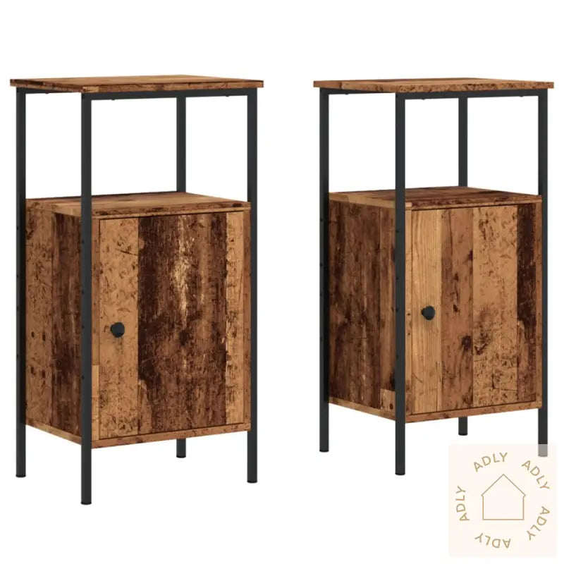 Nattbord 2 Stk Gammelt Tre 41X31X80 Cm Konstruert Tre