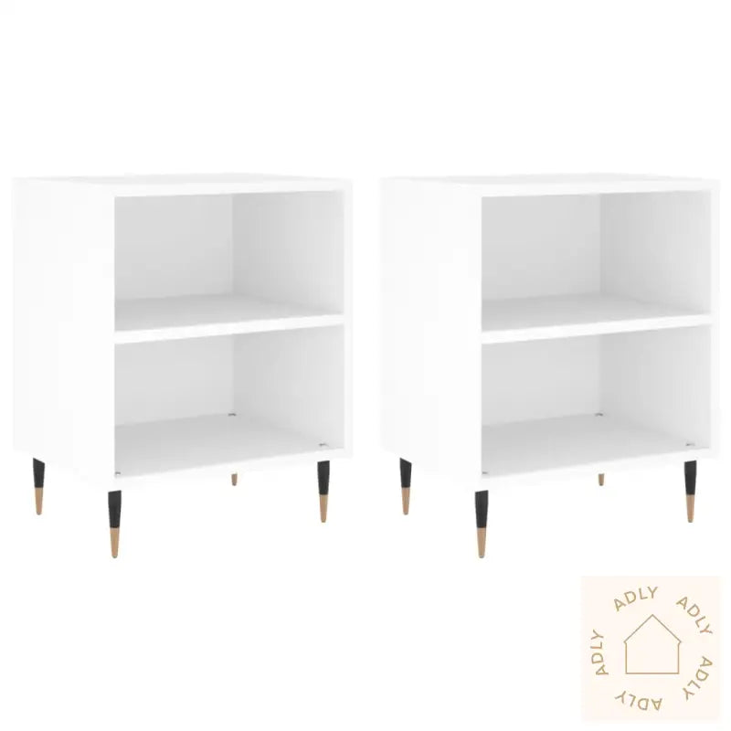 Nattbord 2 Stk Hvit 40X30X50 Cm Konstruert Tre