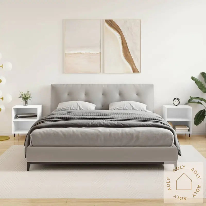 Nattbord 2 Stk Hvit 40X30X50 Cm Konstruert Tre