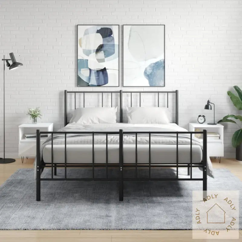 Nattbord 2 Stk Hvit 40X35X50 Cm Konstruert Tre