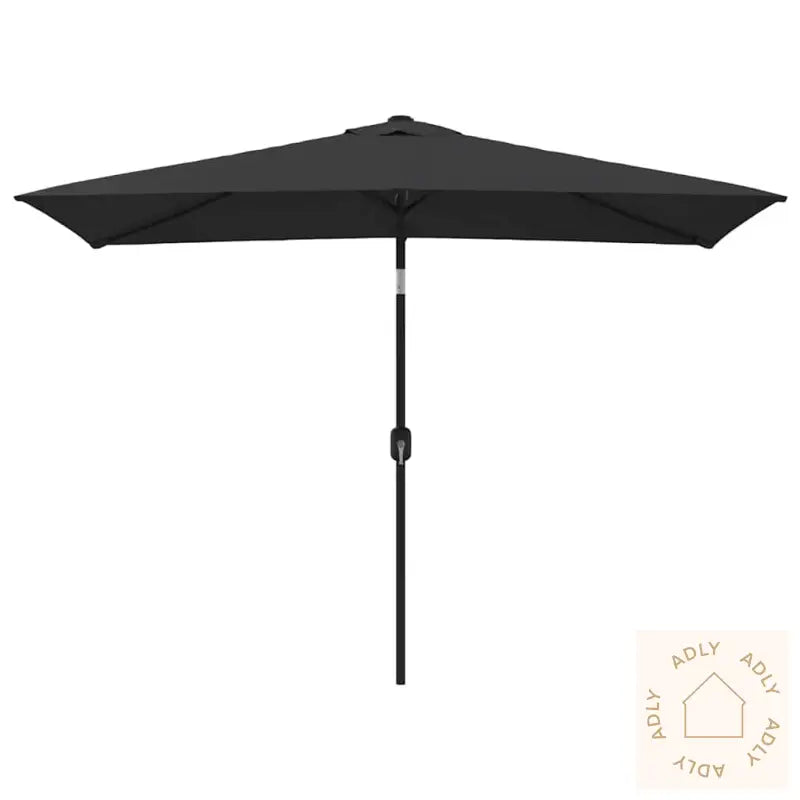 Parasoll Med Metallstang 300X200 Cm Svart
