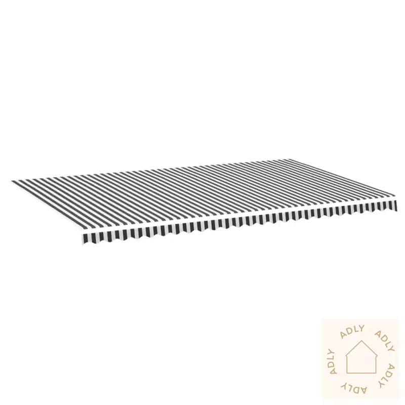 Erstatningsduk For Markise Antrasitt Og Hvit 6X3,5 M