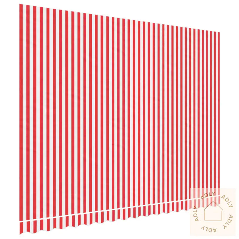 Erstatningsduk For Markise Rød Og Hvit Stripe 4X3 M