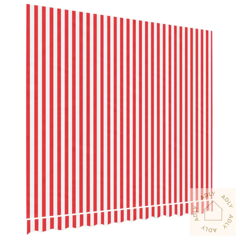 Erstatningsduk For Markise Rød Og Hvit Stripe 3X2,5 M