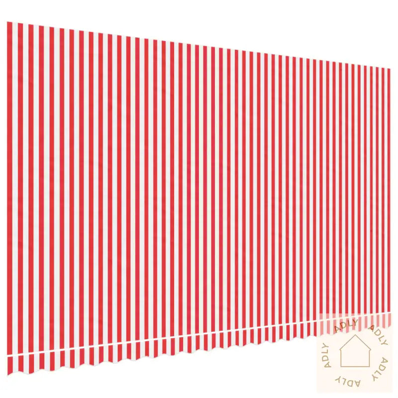 Erstatningsduk For Markise Rød Og Hvit Stripe 5X3 M