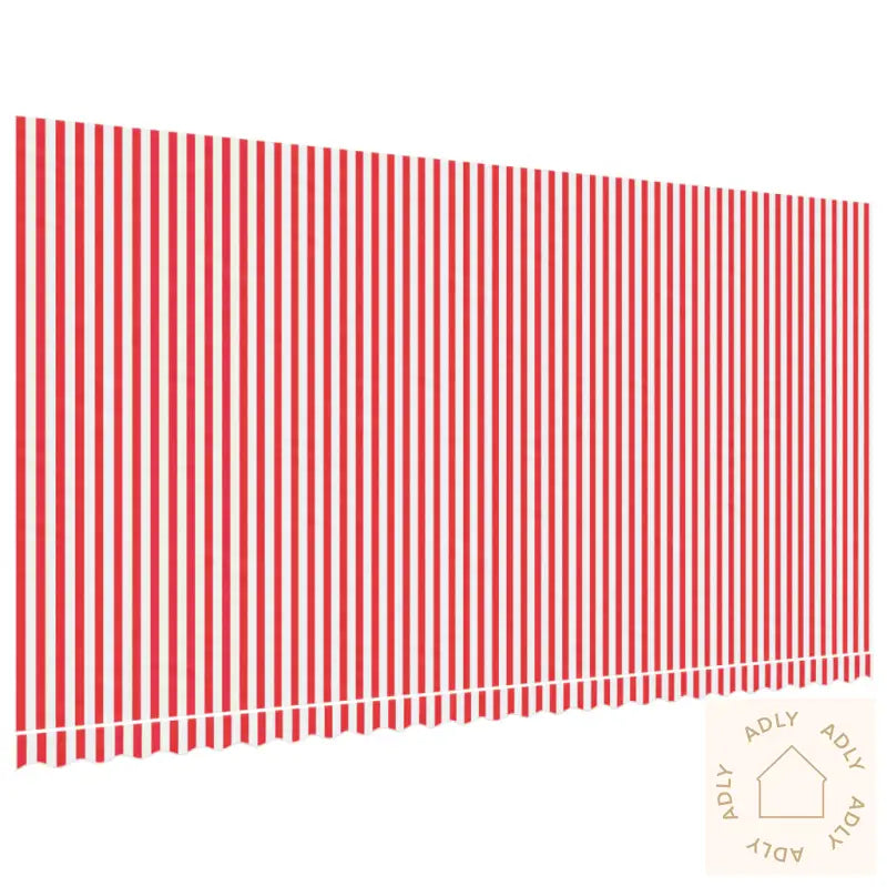 Erstatningsduk For Markise Rød Og Hvit Stripe 6X3 M