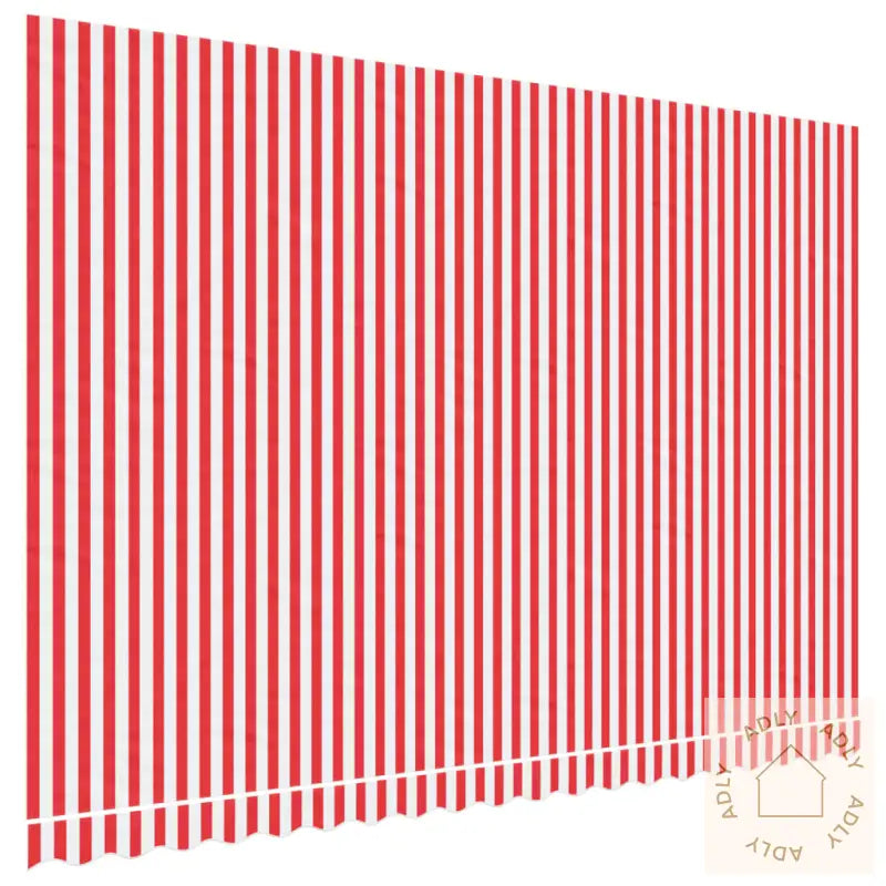 Erstatningsduk For Markise Rød Og Hvit Stripe 4,5X3 M