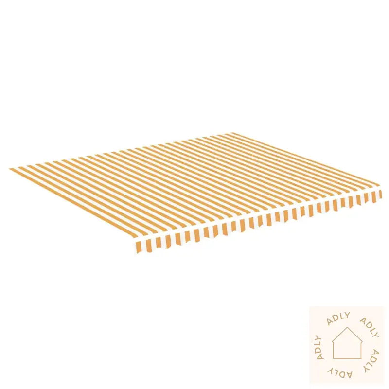 Erstatningsduk For Markise Gul Og Hvit 4X3,5 M