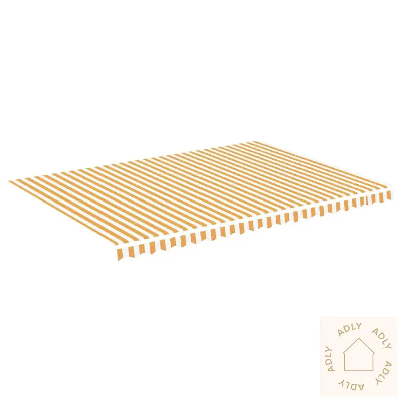 Erstatningsduk For Markise Gul Og Hvit 5X3,5 M