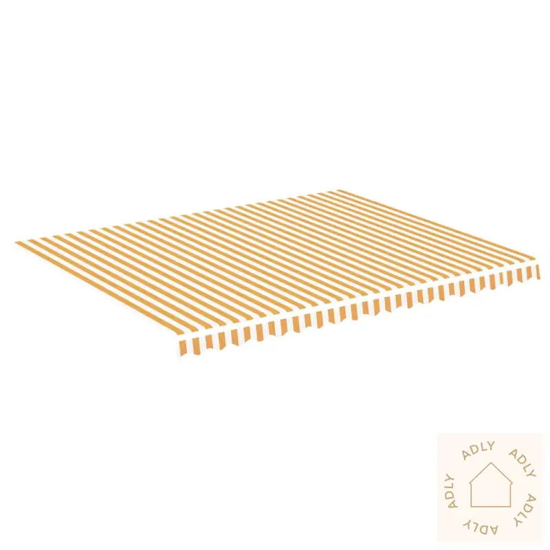 Erstatningsduk For Markise Gul Og Hvit 4,5X3,5 M