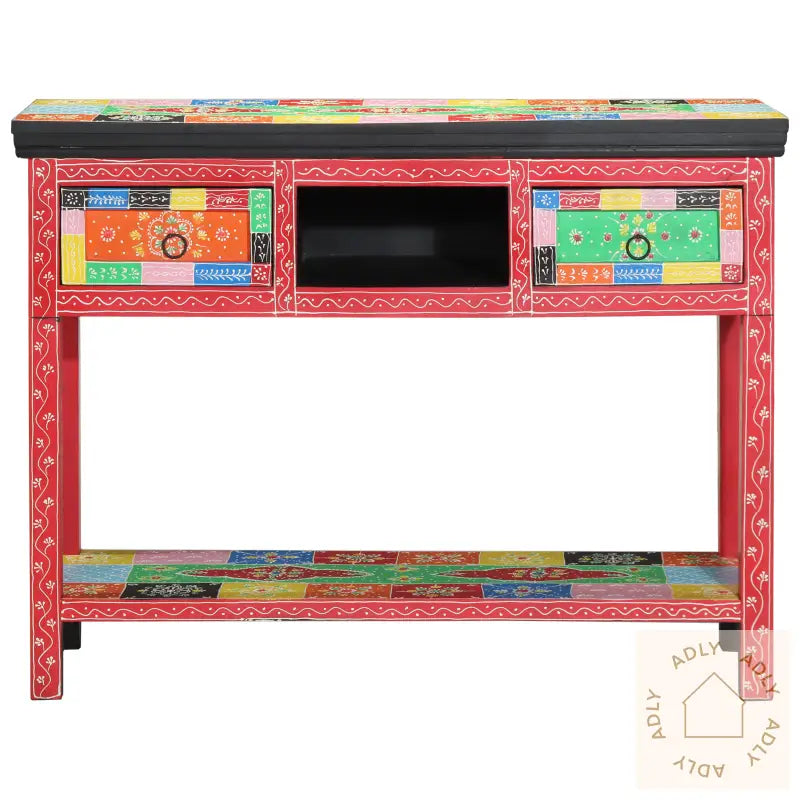 Konsollbord Flerfarget 100X30X75 Cm Solid Mango Tre