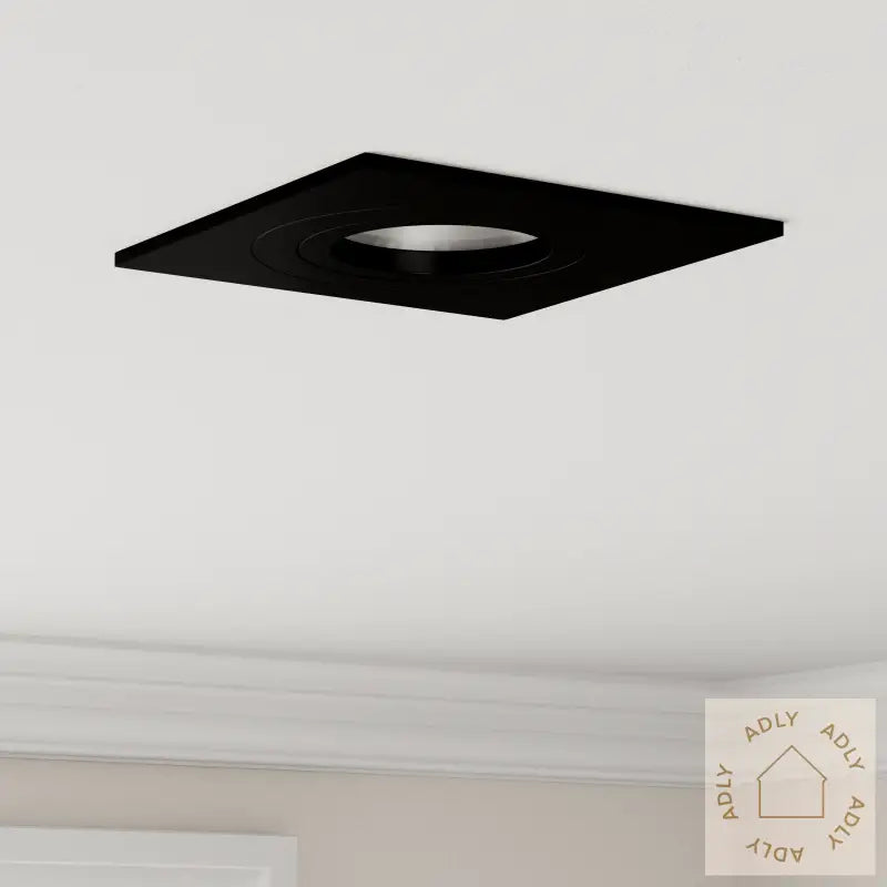 Innfelte Spotlights 6 Stk Firkantede Gu10 Svart 91X91 Mm