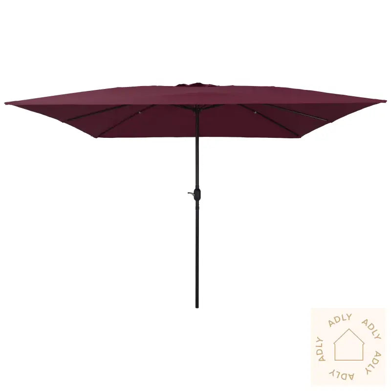 Firkantet Plen Parasol 295X245 Cm Bordeaux Rød