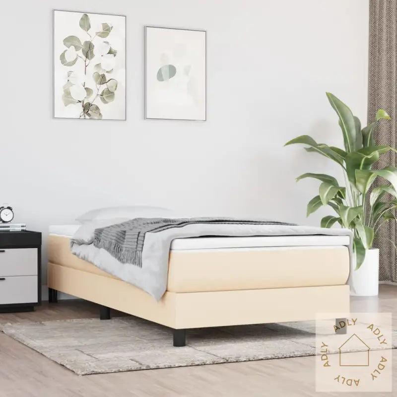 Madrass Med Pocketfjær Kremhvit 80X200X20 Cm Stoff
