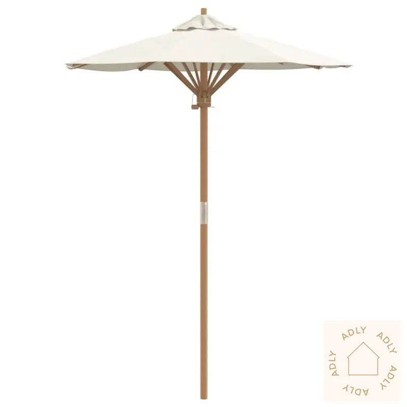 Hageparasol Kremhvit 150X210 Cm Bambus