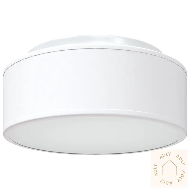 Taklamper Flush Mount Hvit Ø 30 Cm Stoff E27