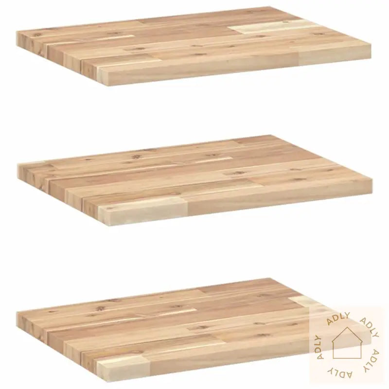 Flytende Hyller 3 Stk 40X30X2 Cm Ubehandlet Heltre Akasie