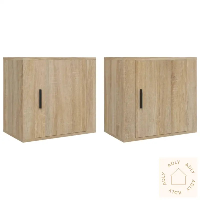Veggmonterte Nattbord 2 Stk Sonoma Oak 50X30X47 Cm