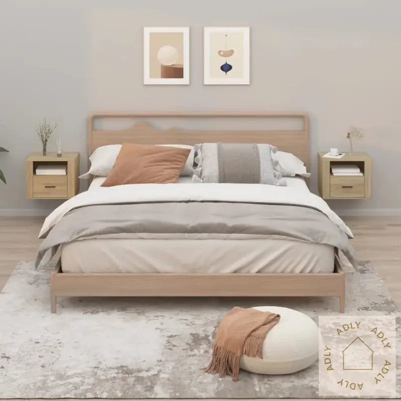 Veggmonterte Nattbord 2 Stk Sonoma Eik 50X36X40 Cm