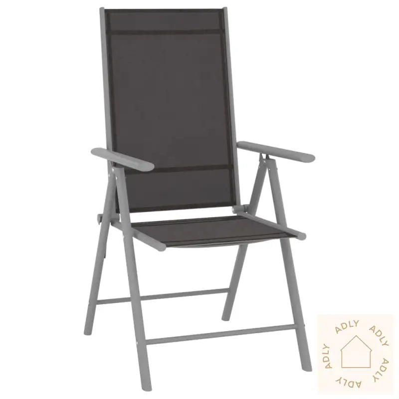Foldbare Hagestoler 6 Stk Textilene Svart