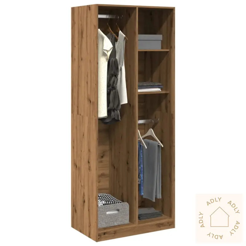 Garderobe Artisan Eik 80X50X200 Cm Konstruert Tre